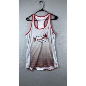 Bike Rags Brickyard Burgers & Brews Cycling Tank Jersey Mens 2XL White Beer